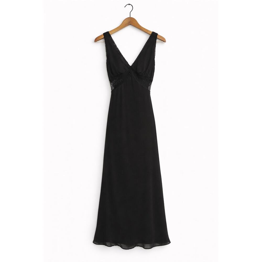 Babydoll Slip Maxi Dress Womens Size XS Lace Detailing Y2K 90s Sexy Glam LBD - Picture 3 of 5